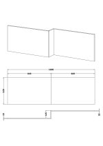 1700mm Shower Bath Front Panel - Image 2