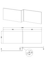 1700mm Shower Bath Front Panel - Image 2