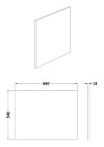 700mm Shower Bath End Panel - Image 2