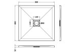 Square Shower Tray 800 x 800mm - Image 2
