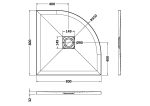 Quad Shower Tray 800 x 800mm - Image 2