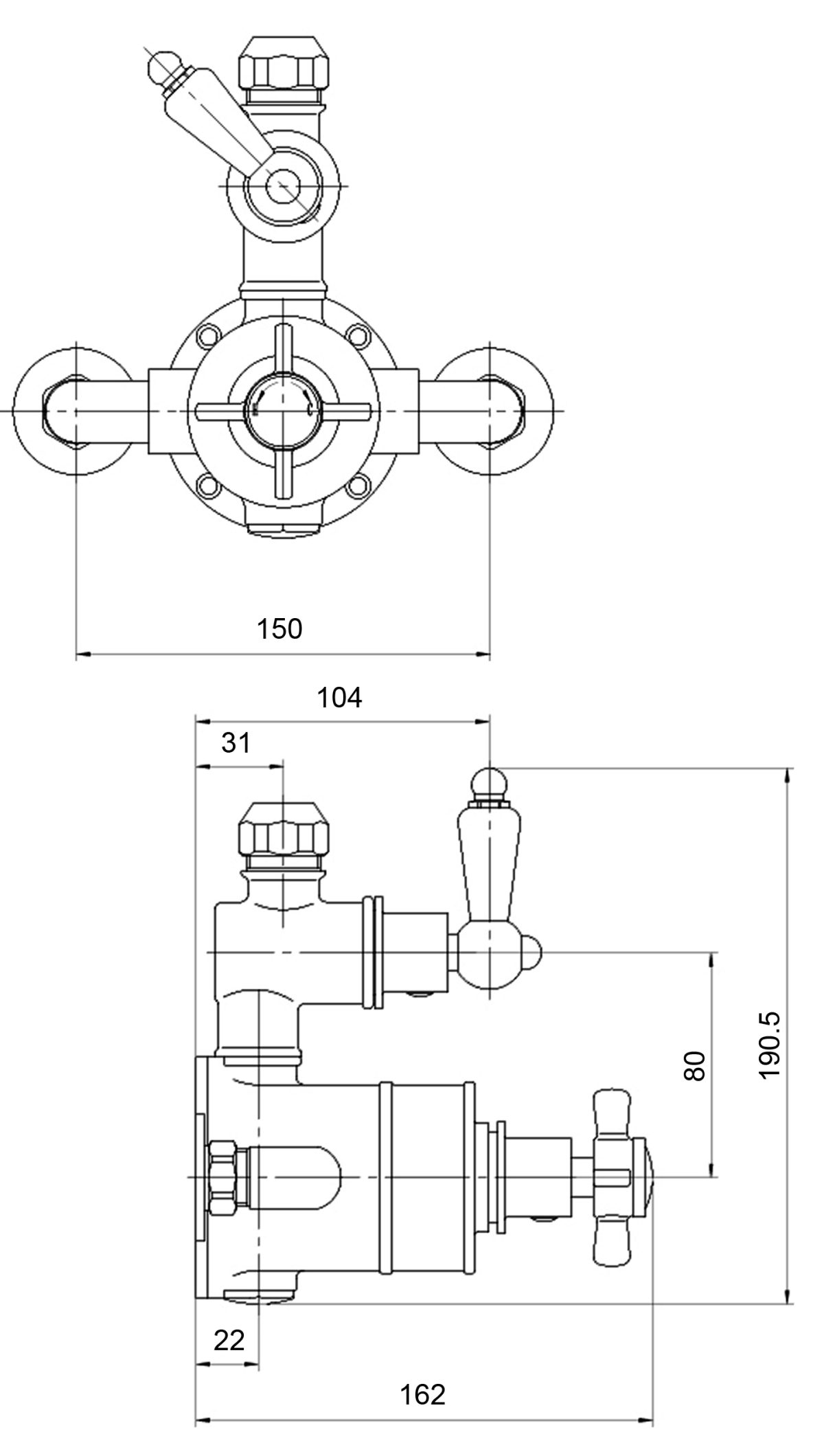 Twin Thermostatic Shower Valve - Image 2