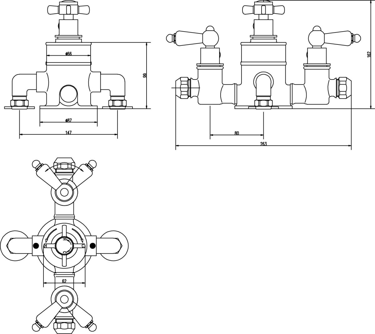 Triple Thermostatic Shower Valve - Image 3