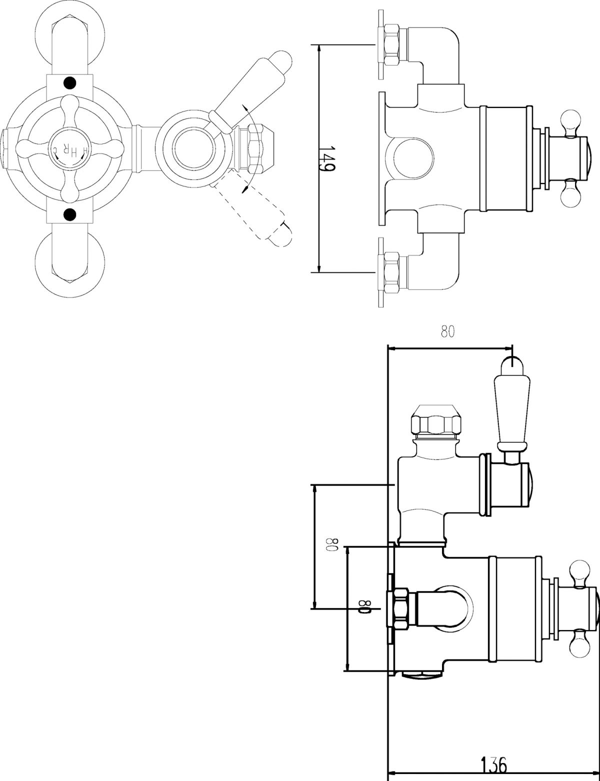 Twin Thermostatic Shower Valve - Image 2