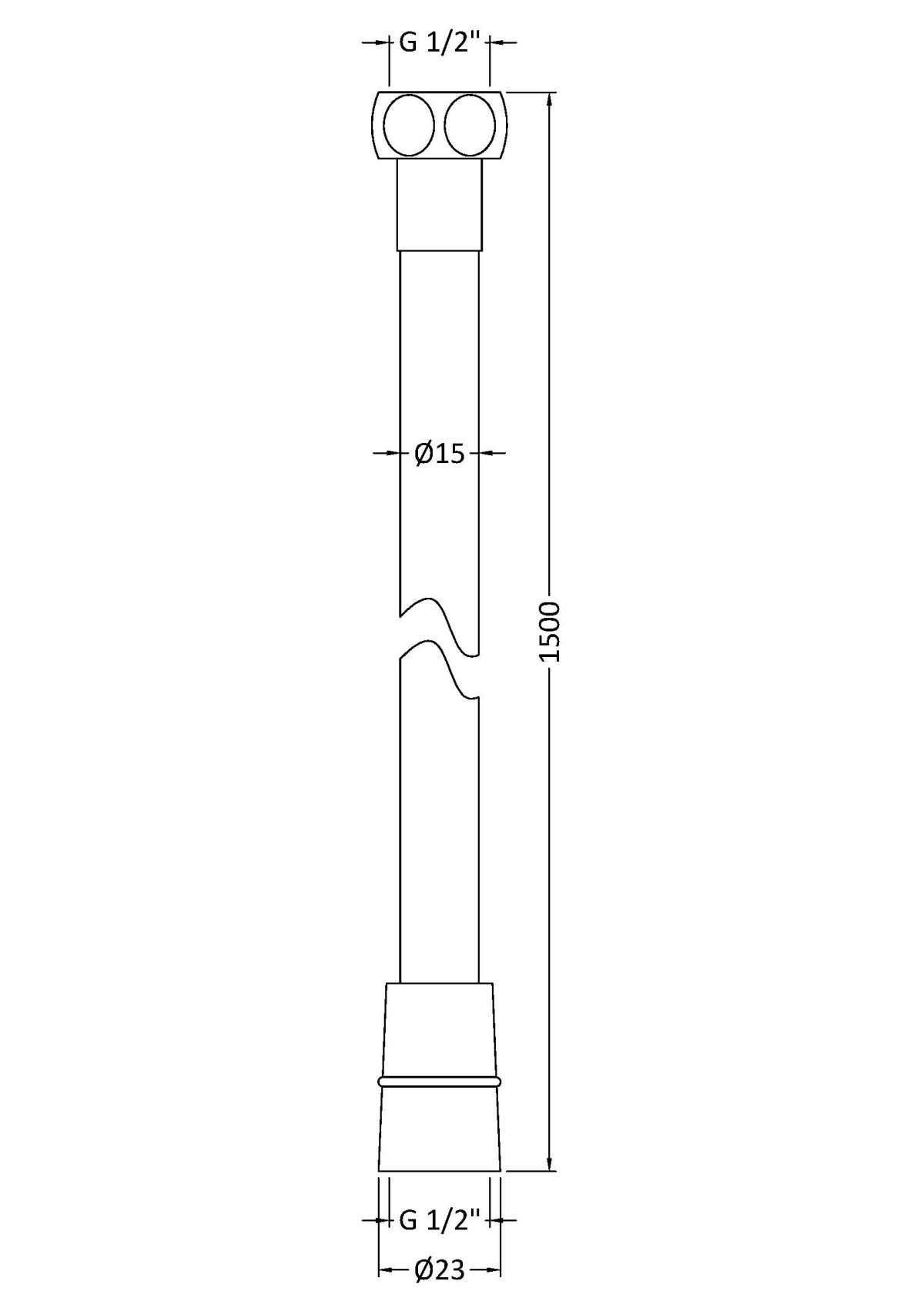 Smooth Silver Shower Flex - Image 2