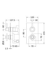 Twin Thermostatic Shower Valve With Diverter - Image 2