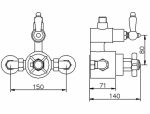 Twin Thermostatic Shower Valve & Rigid Riser - Image 2