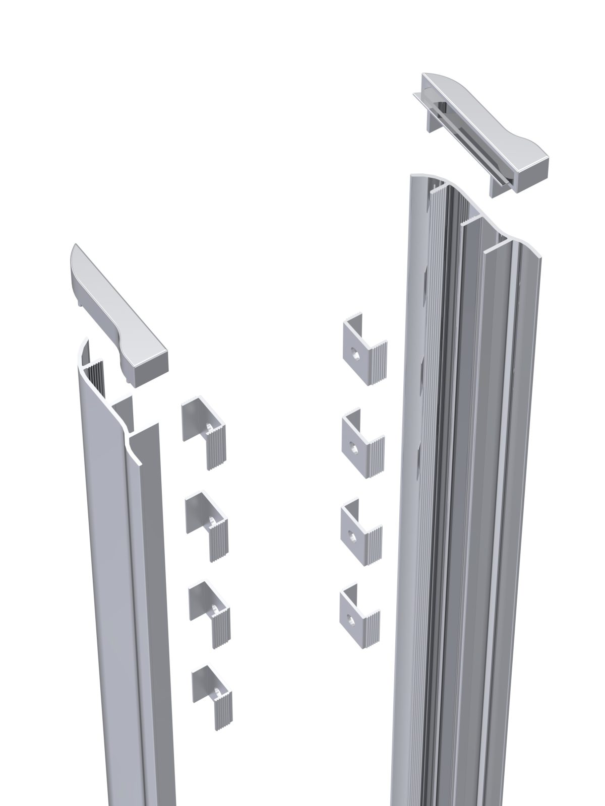 1850mm Enclosure Screw Cover Kit Chrome - Image 1