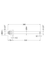 Round Ceiling Arm 300mm - Image 2