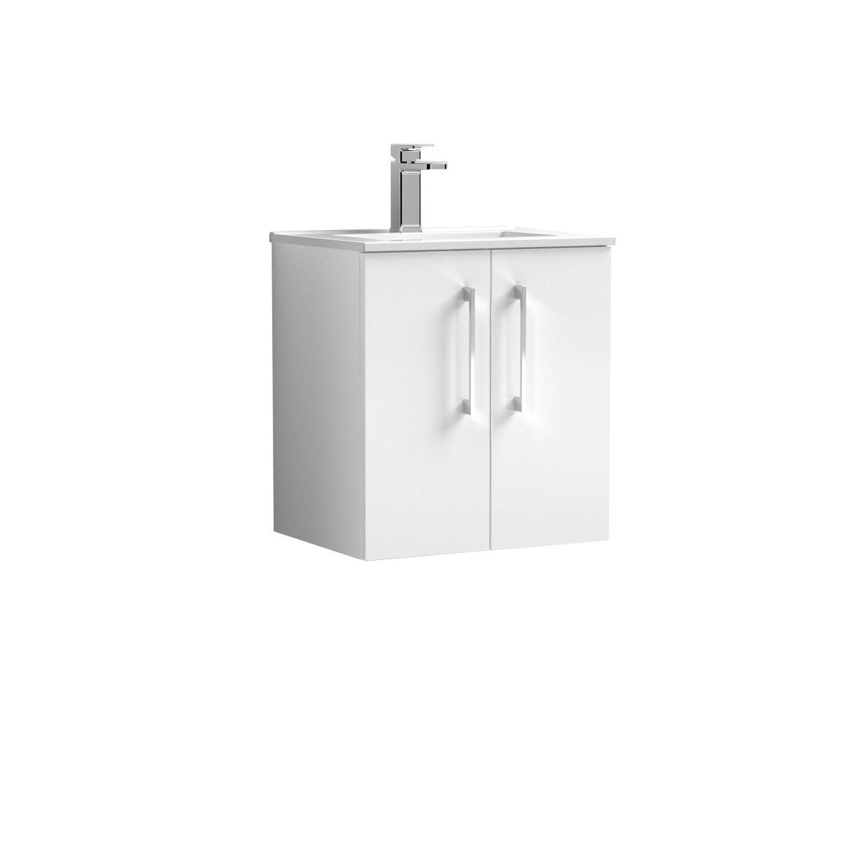 500mm Wall Hung 2 Door Vanity & Basin 2 - Image 1