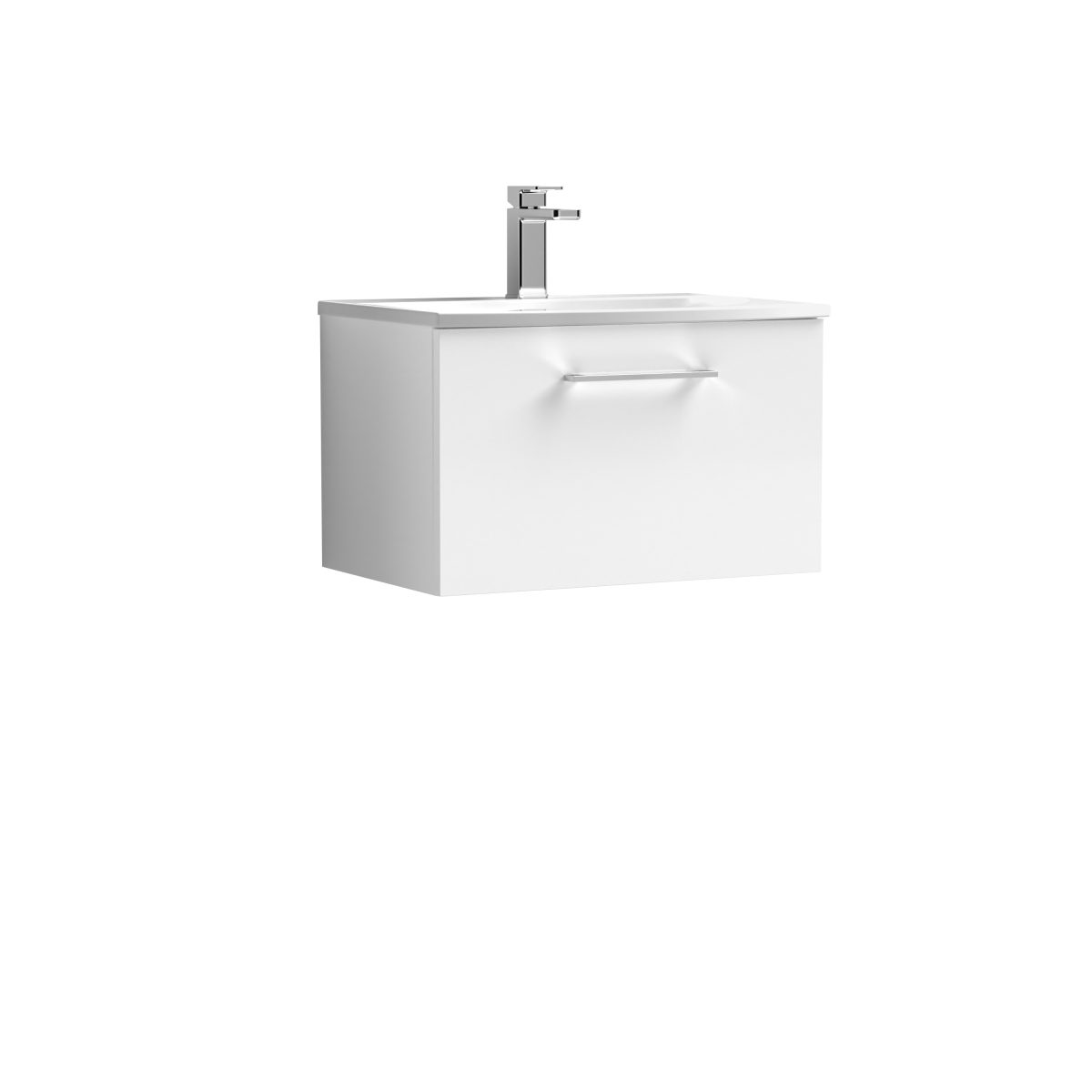 600mm Wall Hung 1 Drawer Vanity & Basin 4 - Image 1