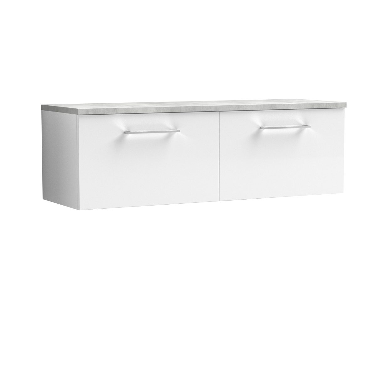 1200mm Wall Hung 2-Drawer Vanity & Laminate Worktop - Image 1