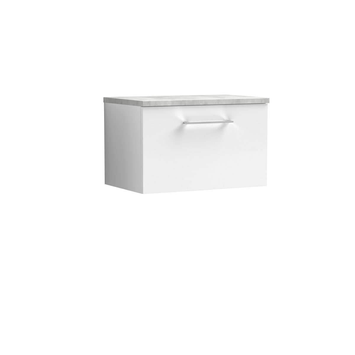 600mm Wall Hung 1 Drawer Vanity & Laminate Top - Image 1