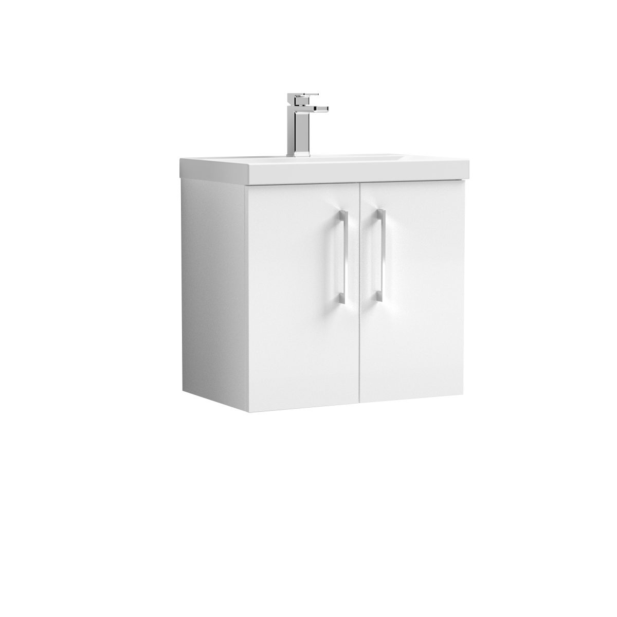 600mm Wall Hung 2 Door Vanity & Basin 3 - Image 1