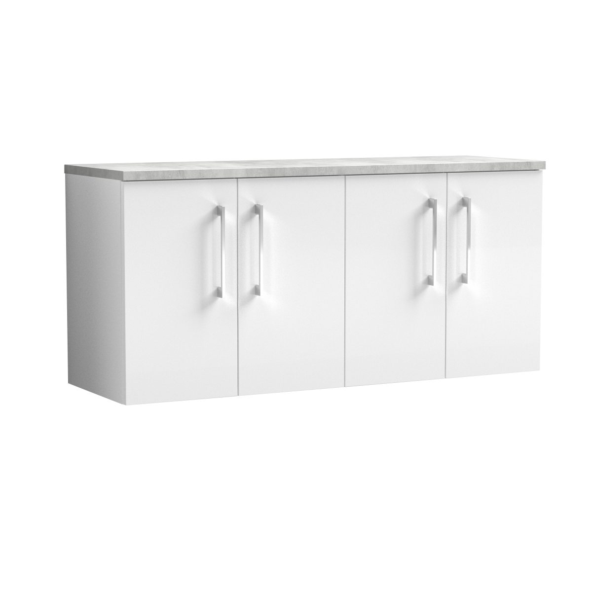 1200mm Wall Hung 4-Door Vanity & Laminate Worktop - Image 1