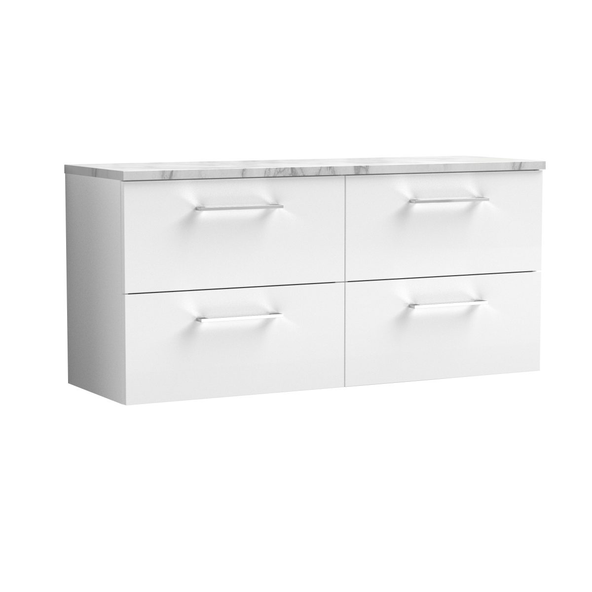 1200mm Wall Hung 4-Drawer Vanity & Laminate Worktop - Image 1
