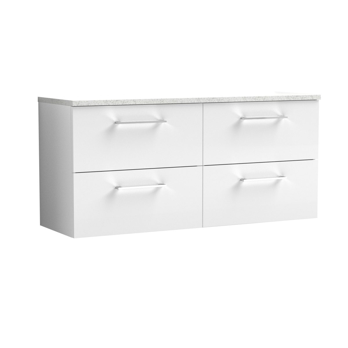 1200mm Wall Hung 4-Drawer Vanity & Laminate Worktop - Image 1
