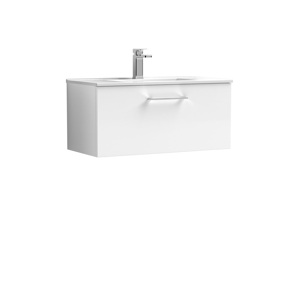 800mm Wall Hung 1 Drawer Vanity & Basin 2 - Image 1