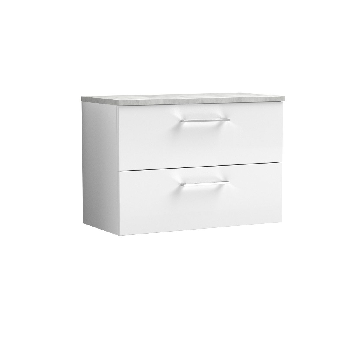 800mm Wall Hung 2 Drawer Vanity & Laminate Top - Image 1