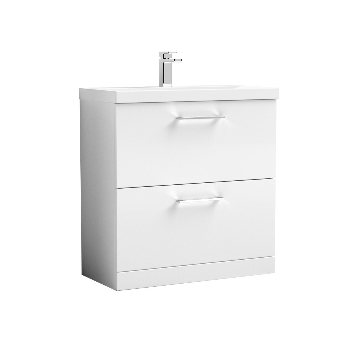 800mm Floor Standing 2 Drawer Vanity & Basin 1 - Image 1