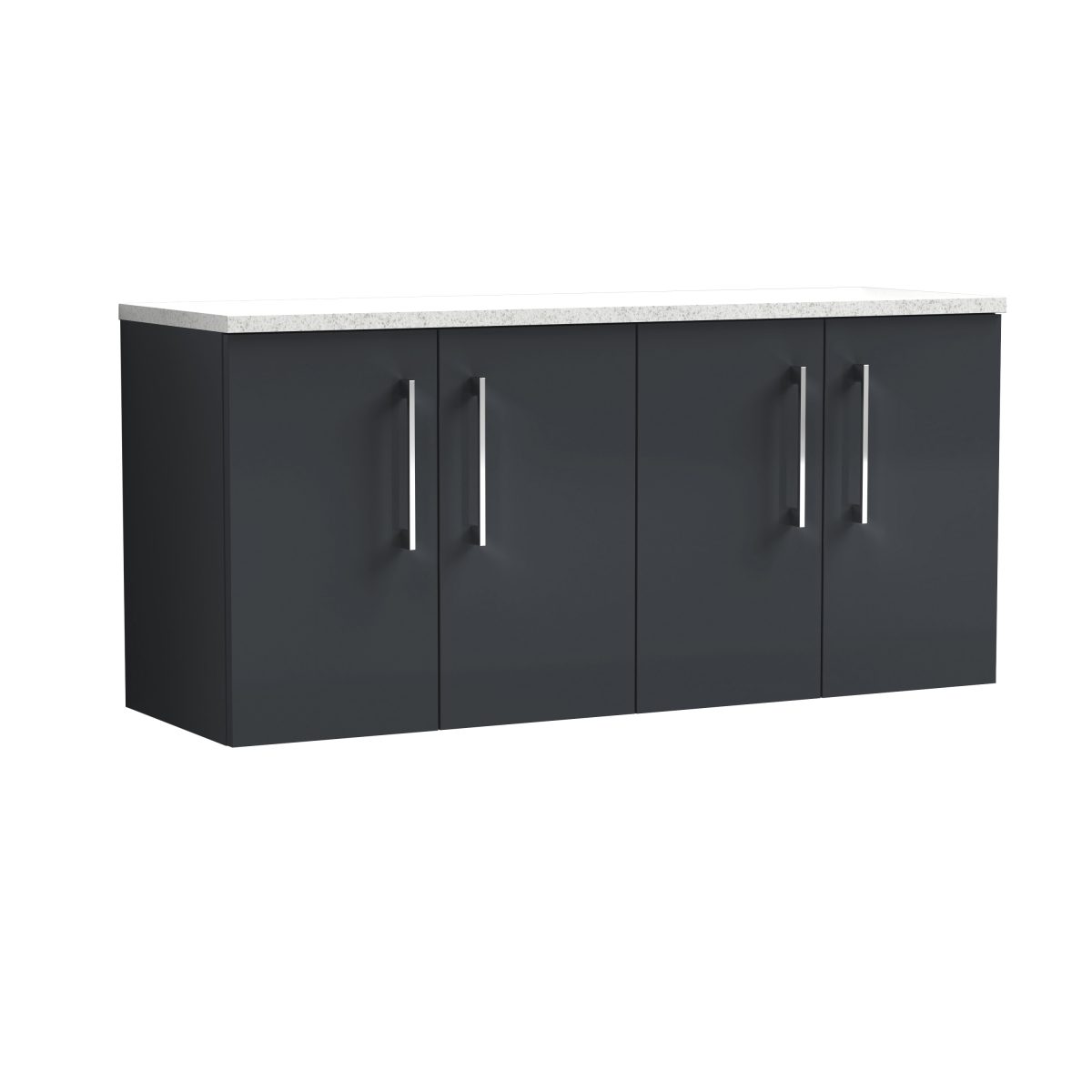 1200mm Wall Hung 4-Door Vanity & Laminate Worktop - Image 1