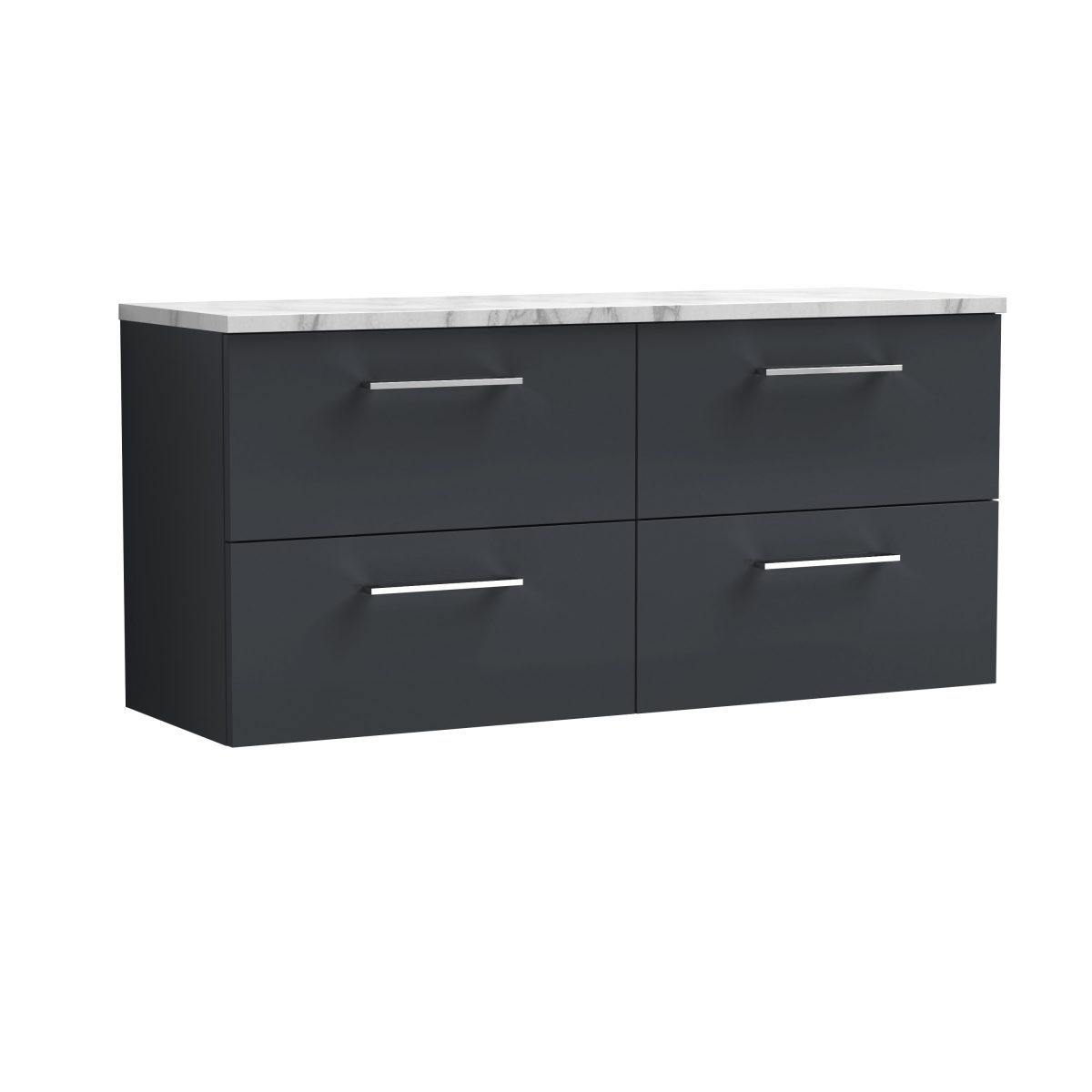 1200mm Wall Hung 4-Drawer Vanity & Laminate Worktop - Image 1