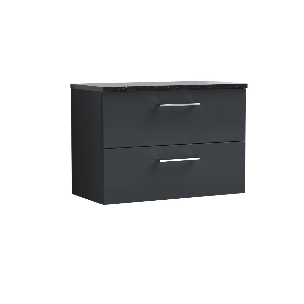 800mm Wall Hung 2 Drawer Vanity & Laminate Top - Image 1