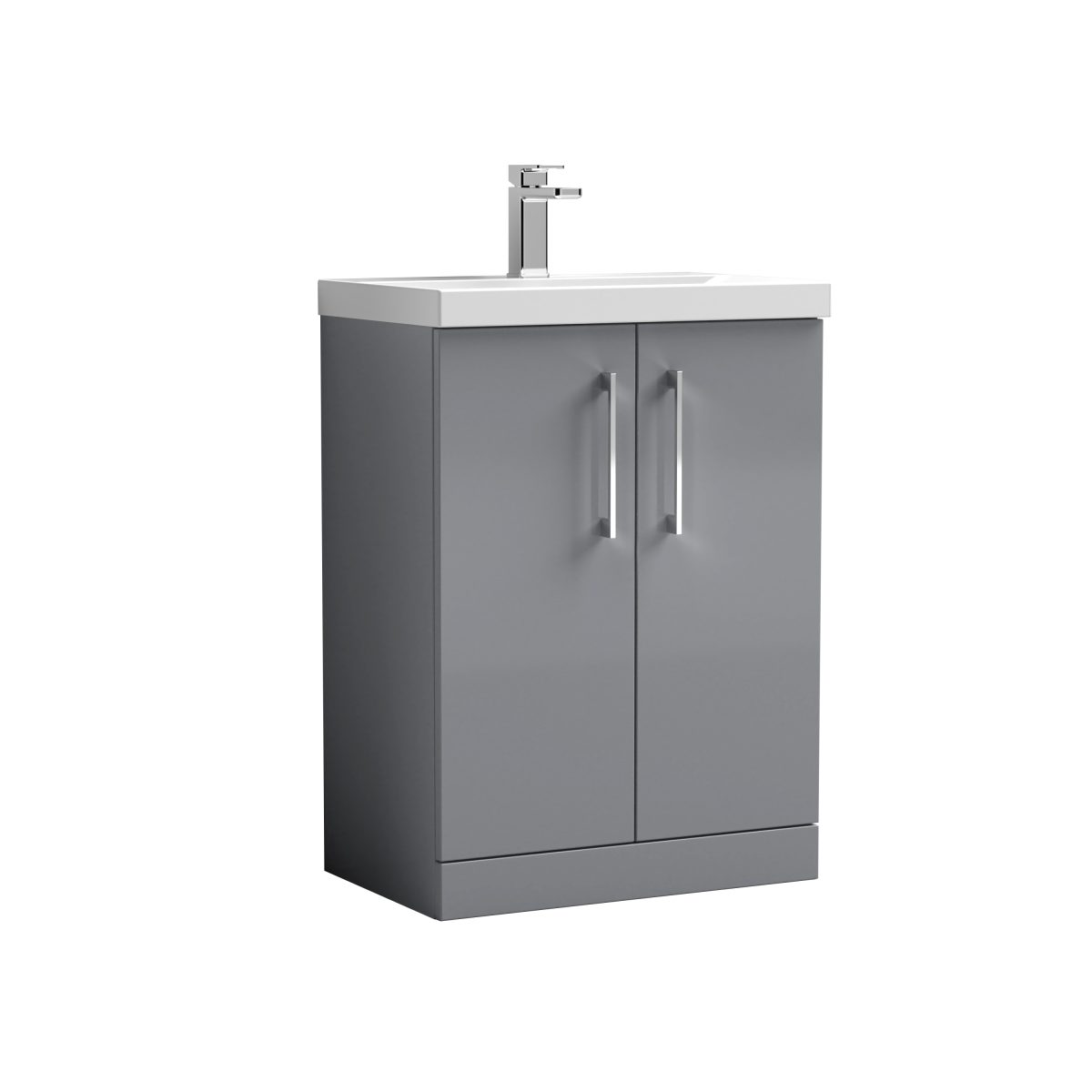 600mm Floor Standing 2 Door Vanity & Basin 3 - Image 1