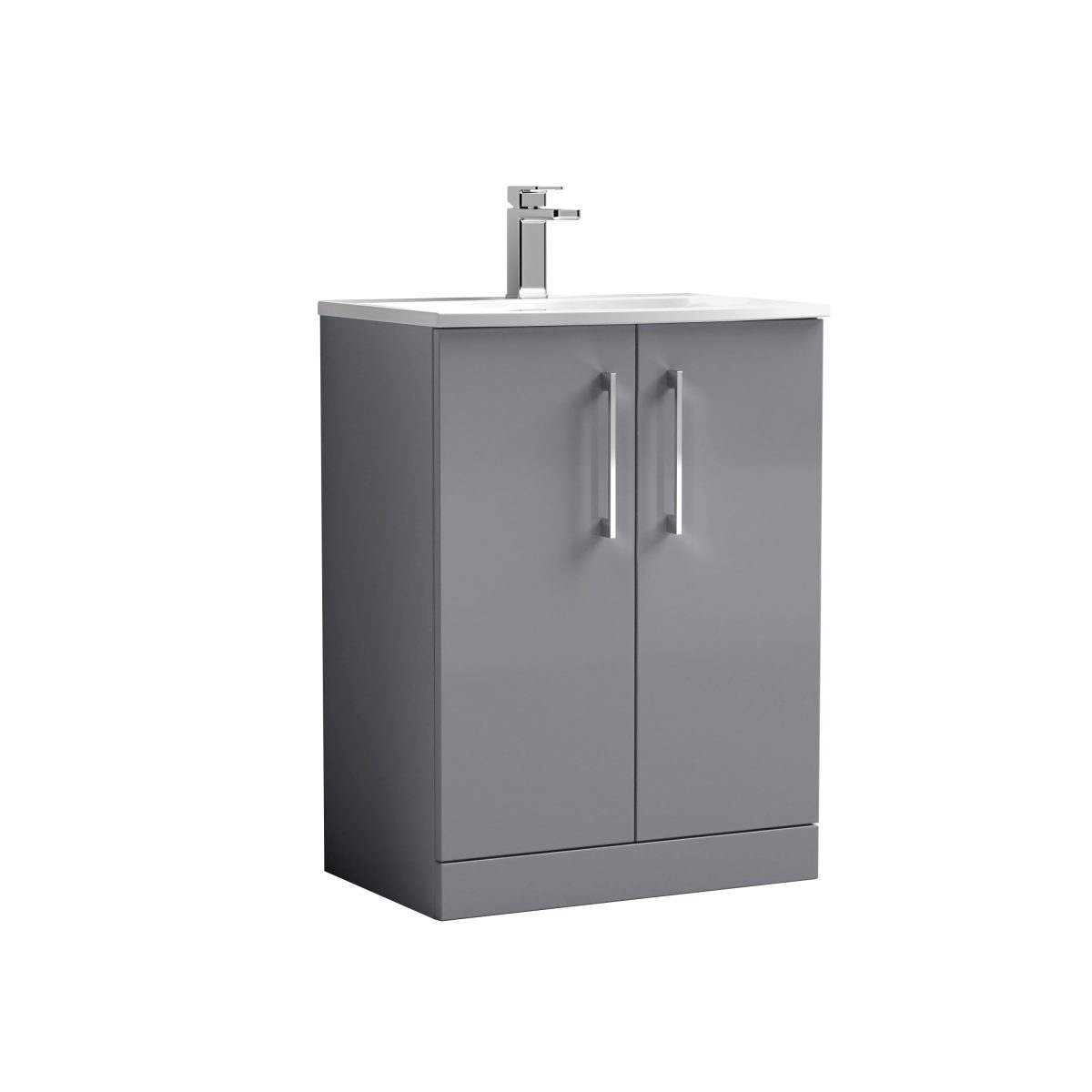 600mm Floor Standing 2 Door Vanity & Basin 4 - Image 1
