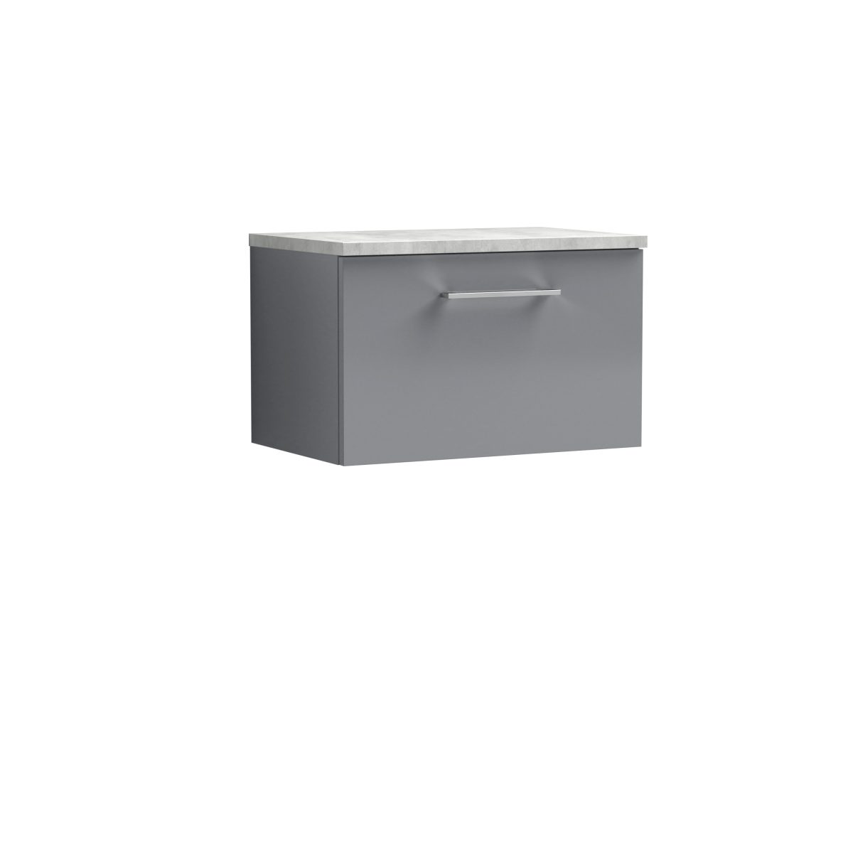 600mm Wall Hung 1 Drawer Vanity & Laminate Top - Image 1