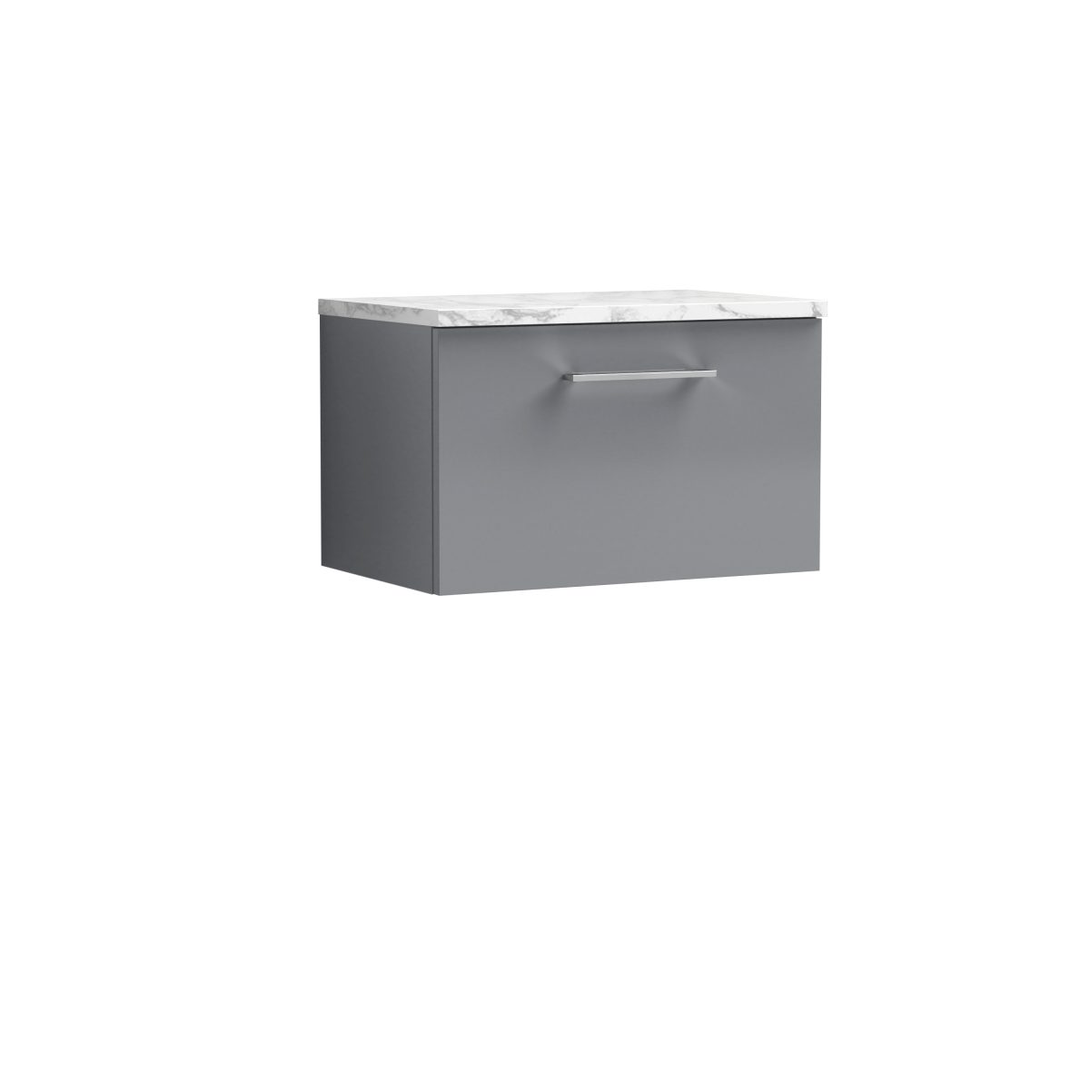 600mm Wall Hung 1-Drawer Vanity & Laminate Worktop - Image 1