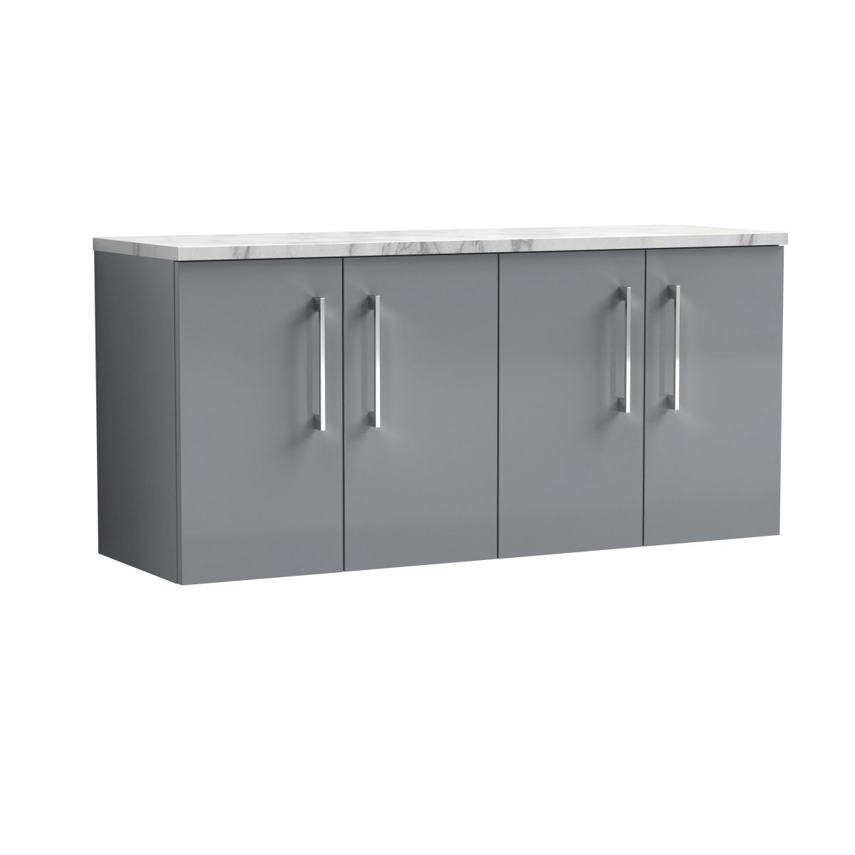 1200mm Wall Hung 4-Door Vanity & Laminate Worktop - Image 1