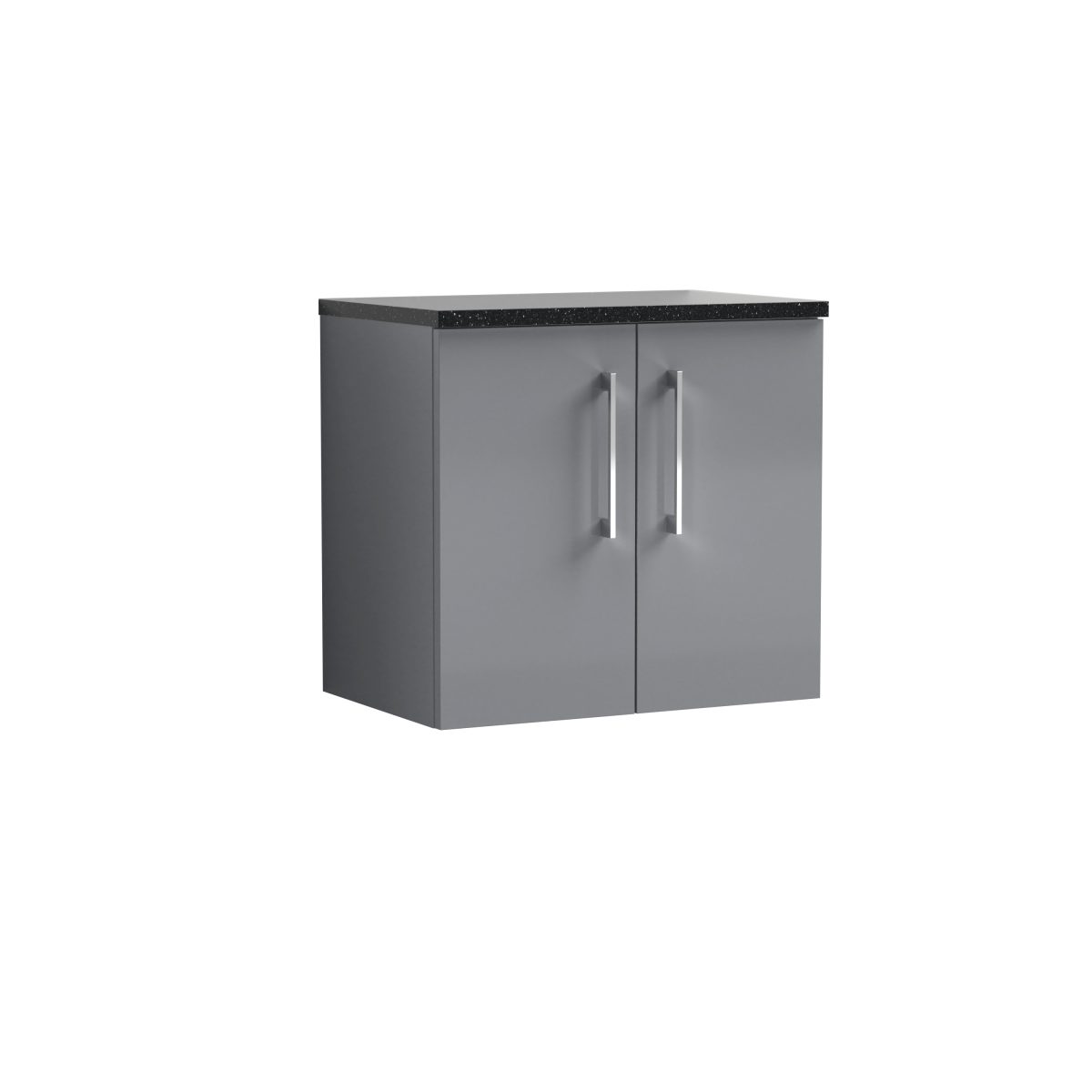 600mm Wall Hung 2 Door Vanity & Laminate Top - Image 1