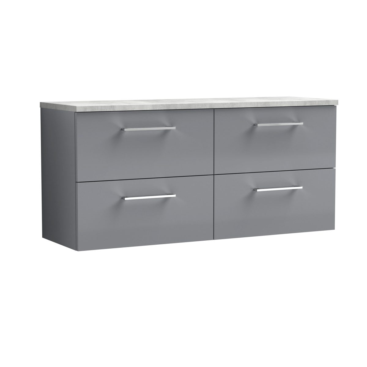 1200mm Wall Hung 4-Drawer Vanity & Laminate Worktop - Image 1