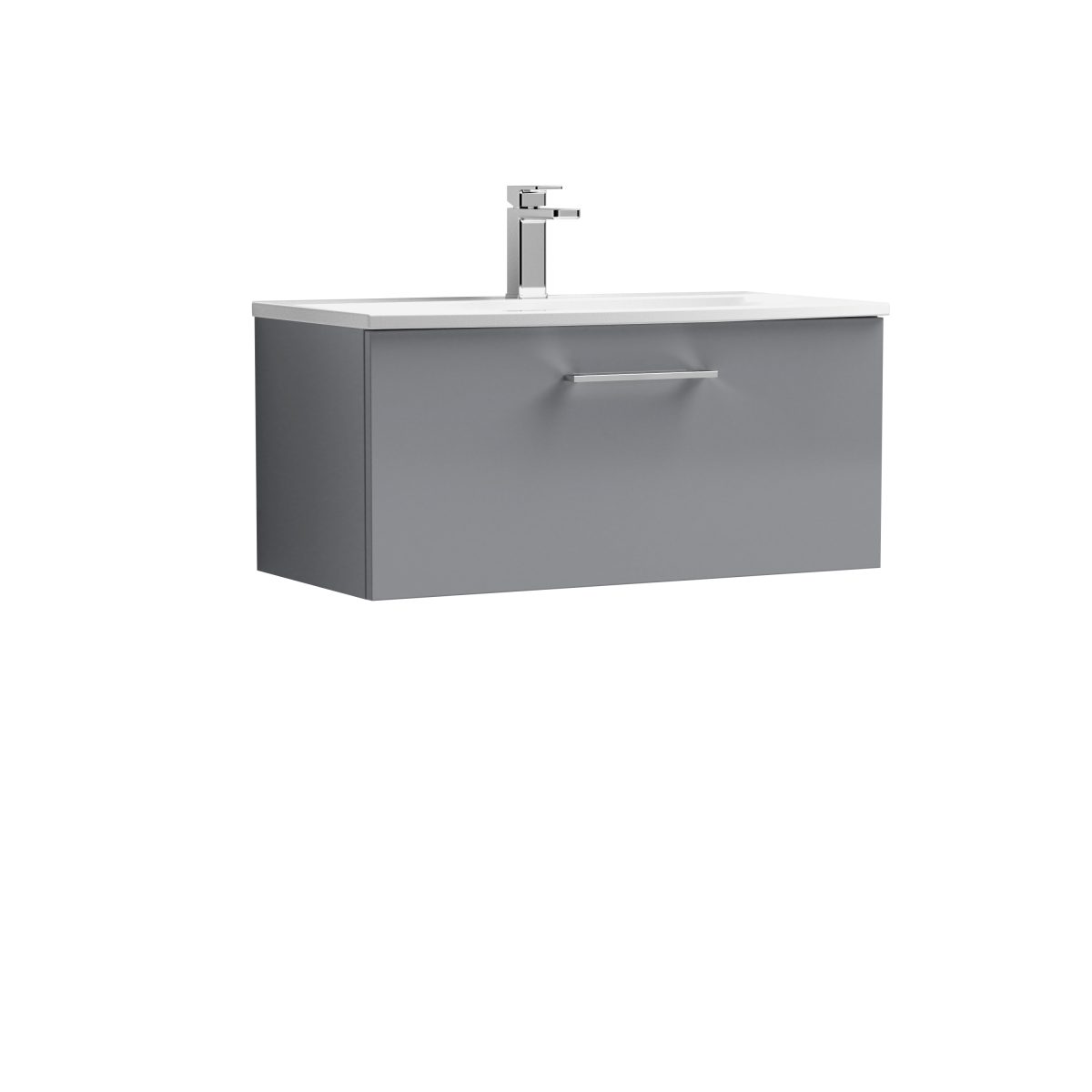 800mm Wall Hung 1 Drawer Vanity & Basin 4 - Image 1