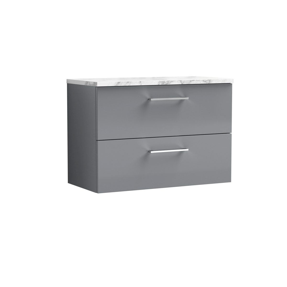800mm Wall Hung 2-Drawer Vanity & Laminate Worktop - Image 1