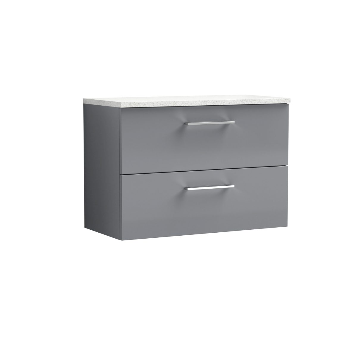 800mm Wall Hung 2 Drawer Vanity & Laminate Top - Image 1