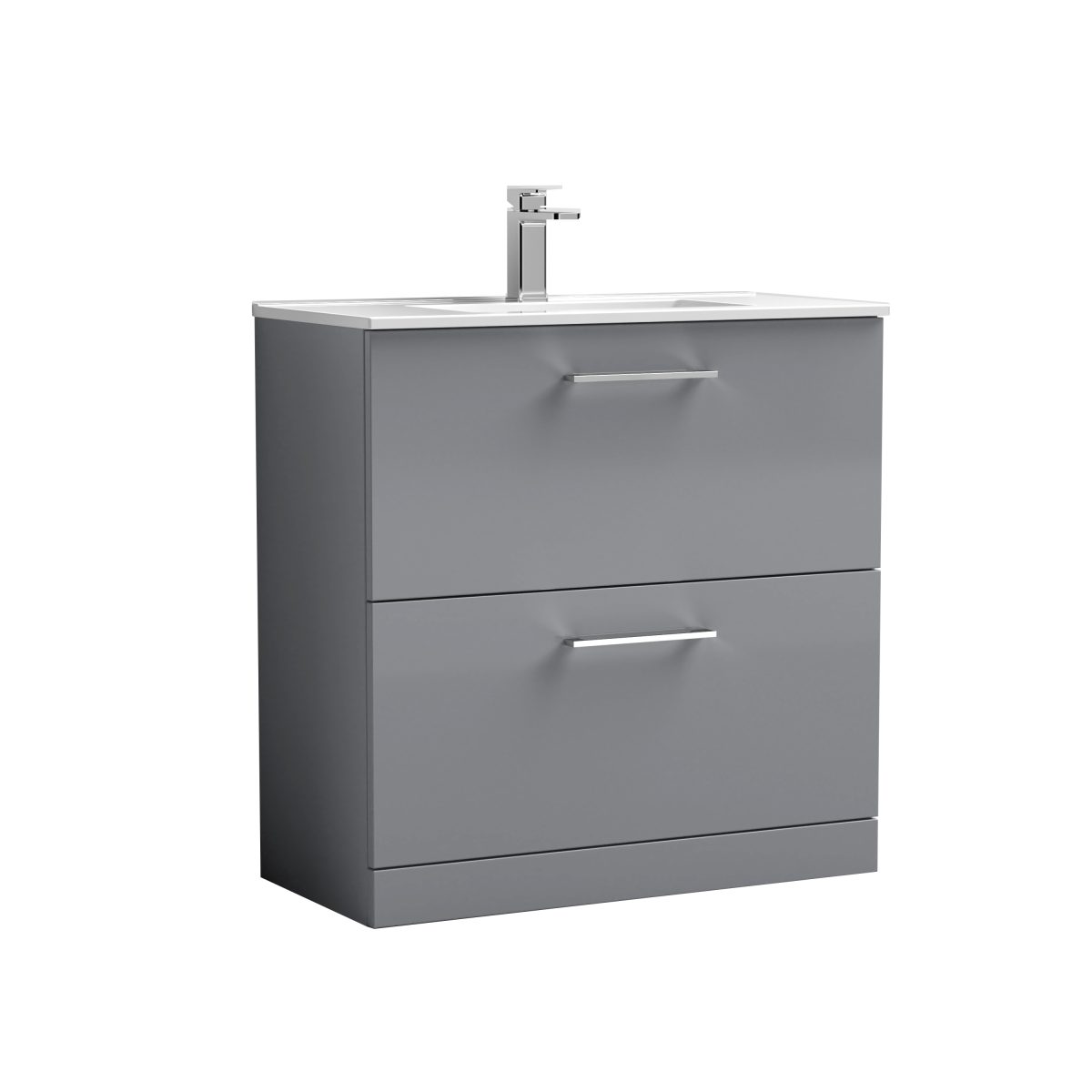 800mm Floor Standing 2 Drawer Vanity & Basin 2 - Image 1