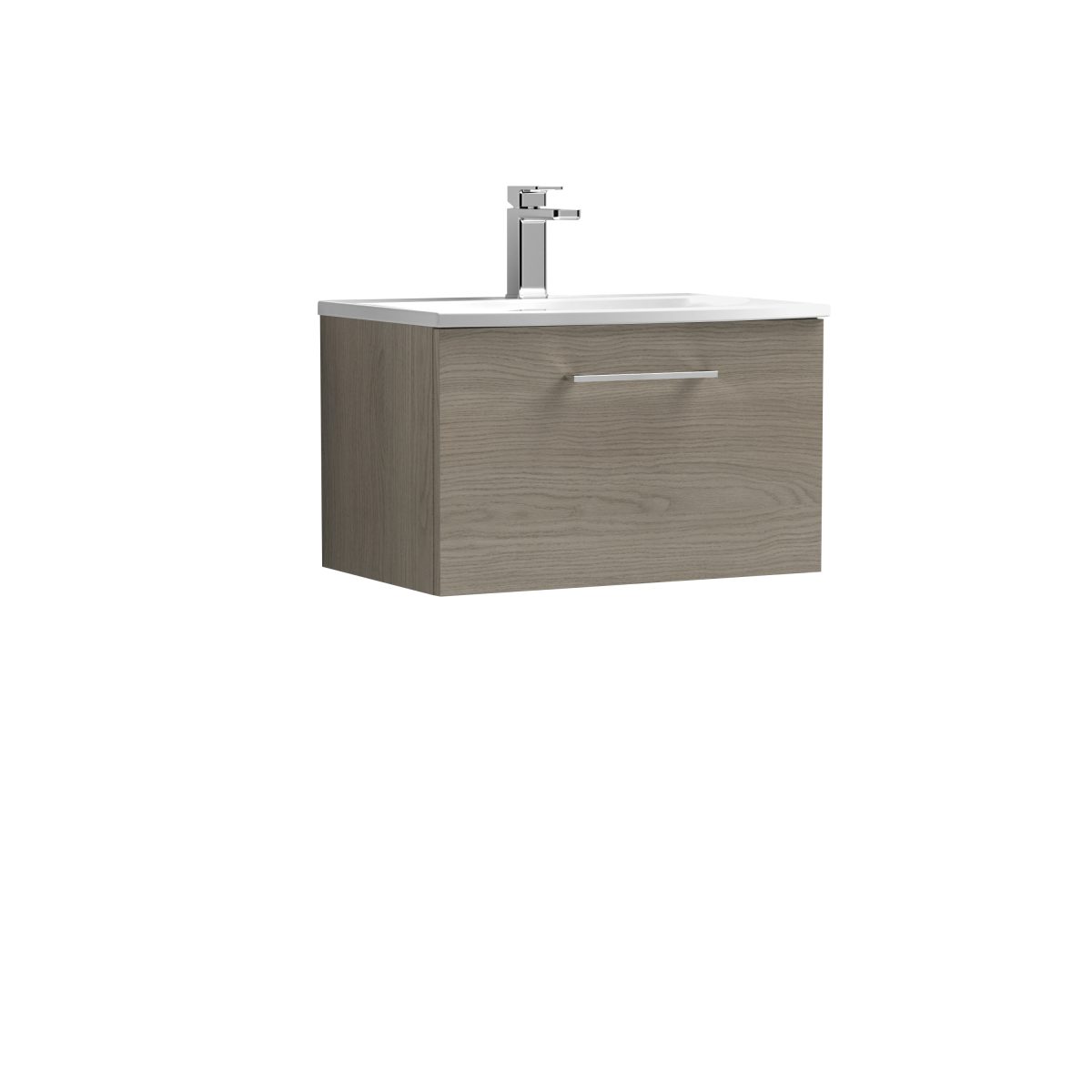 600mm Wall Hung 1 Drawer Vanity & Basin 4 - Image 1