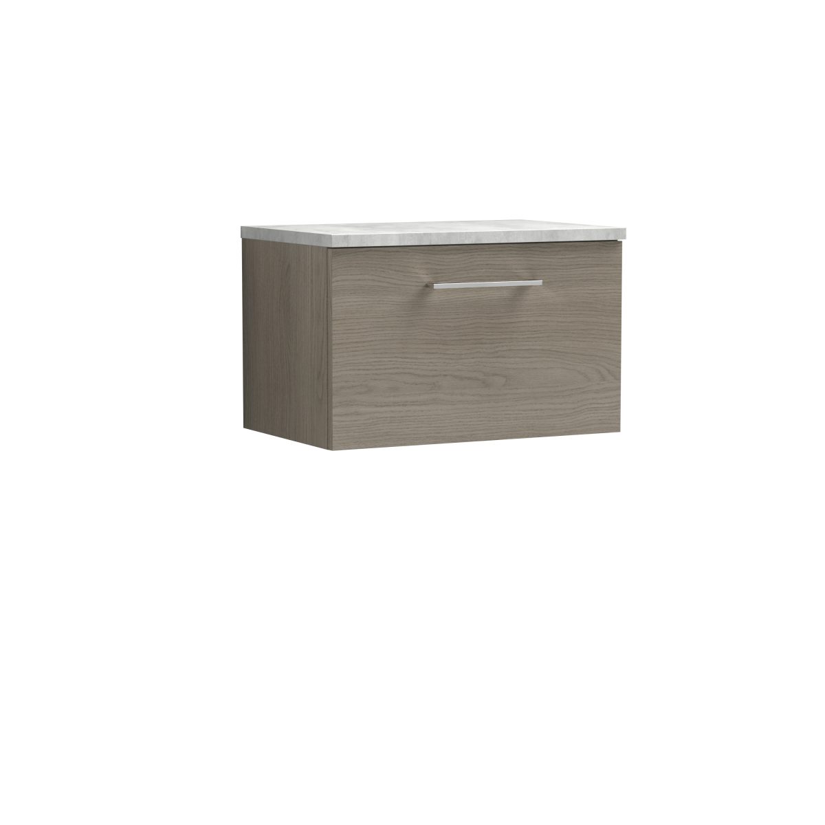600mm Wall Hung 1 Drawer Vanity & Laminate Top - Image 1