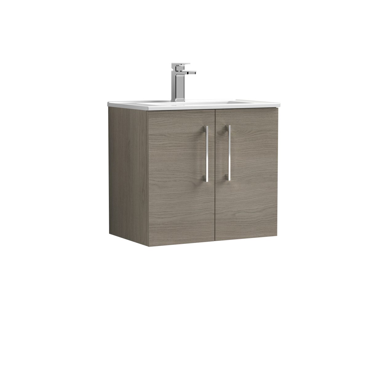 600mm Wall Hung 2 Door Vanity & Basin 2 - Image 1