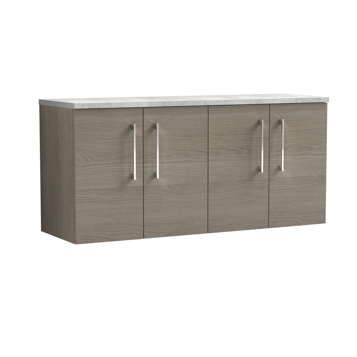 1200mm Wall Hung 4-Door Vanity & Laminate Worktop - Image 1