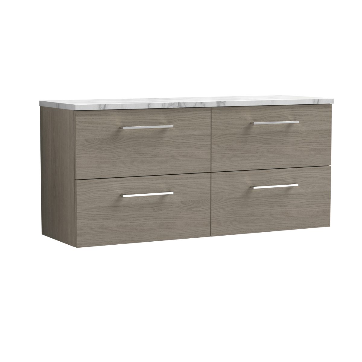 1200mm Wall Hung 4-Drawer Vanity & Laminate Worktop - Image 1