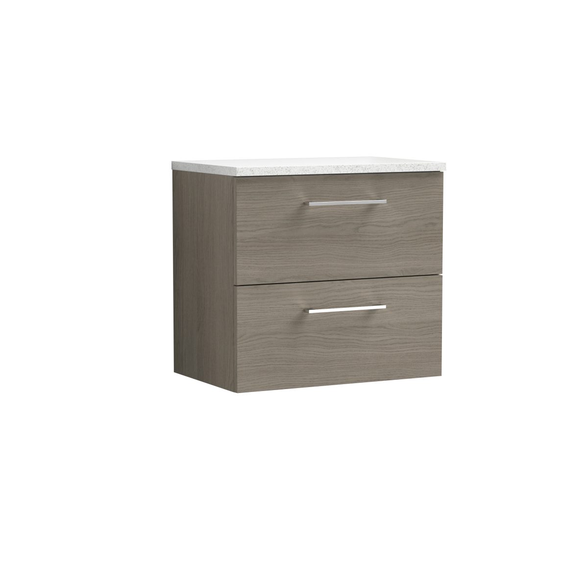 600mm Wall Hung 2 Drawer Vanity & Laminate Top - Image 1