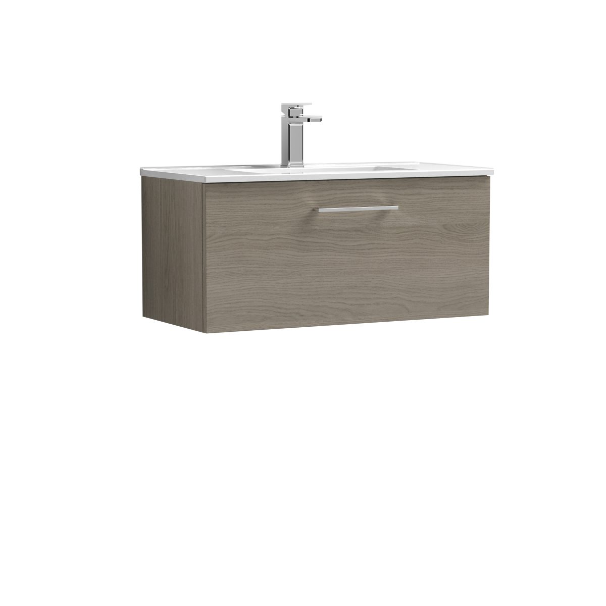 800mm Wall Hung 1 Drawer Vanity & Basin 2 - Image 1