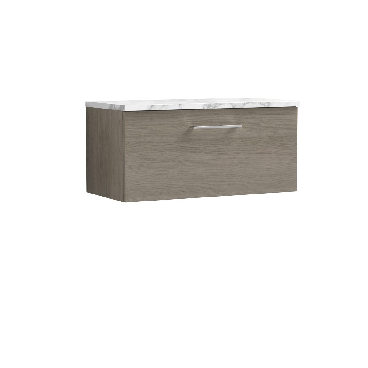800mm Wall Hung 1-Drawer Vanity & Laminate Worktop - Image 1