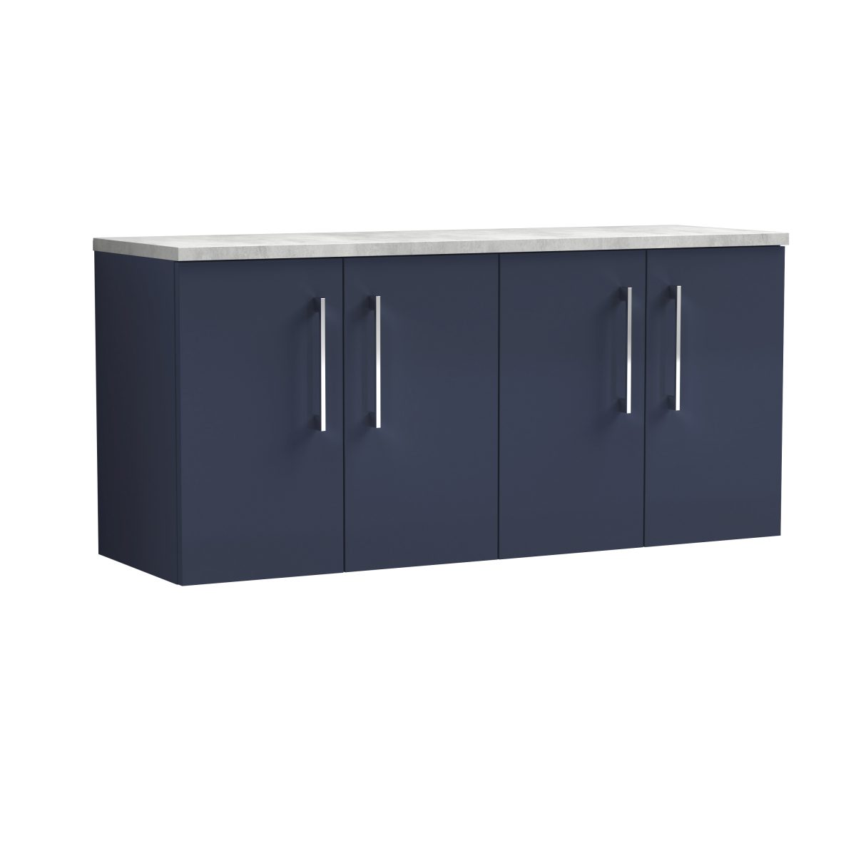 1200mm Wall Hung 4-Door Vanity & Laminate Worktop - Image 1