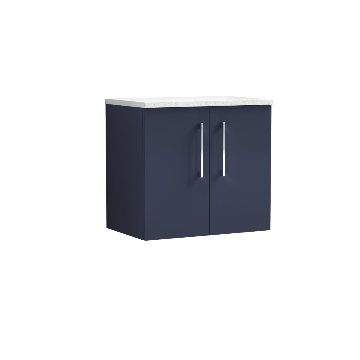 600mm Wall Hung 2-Door Vanity & Laminate Worktop - Image 1