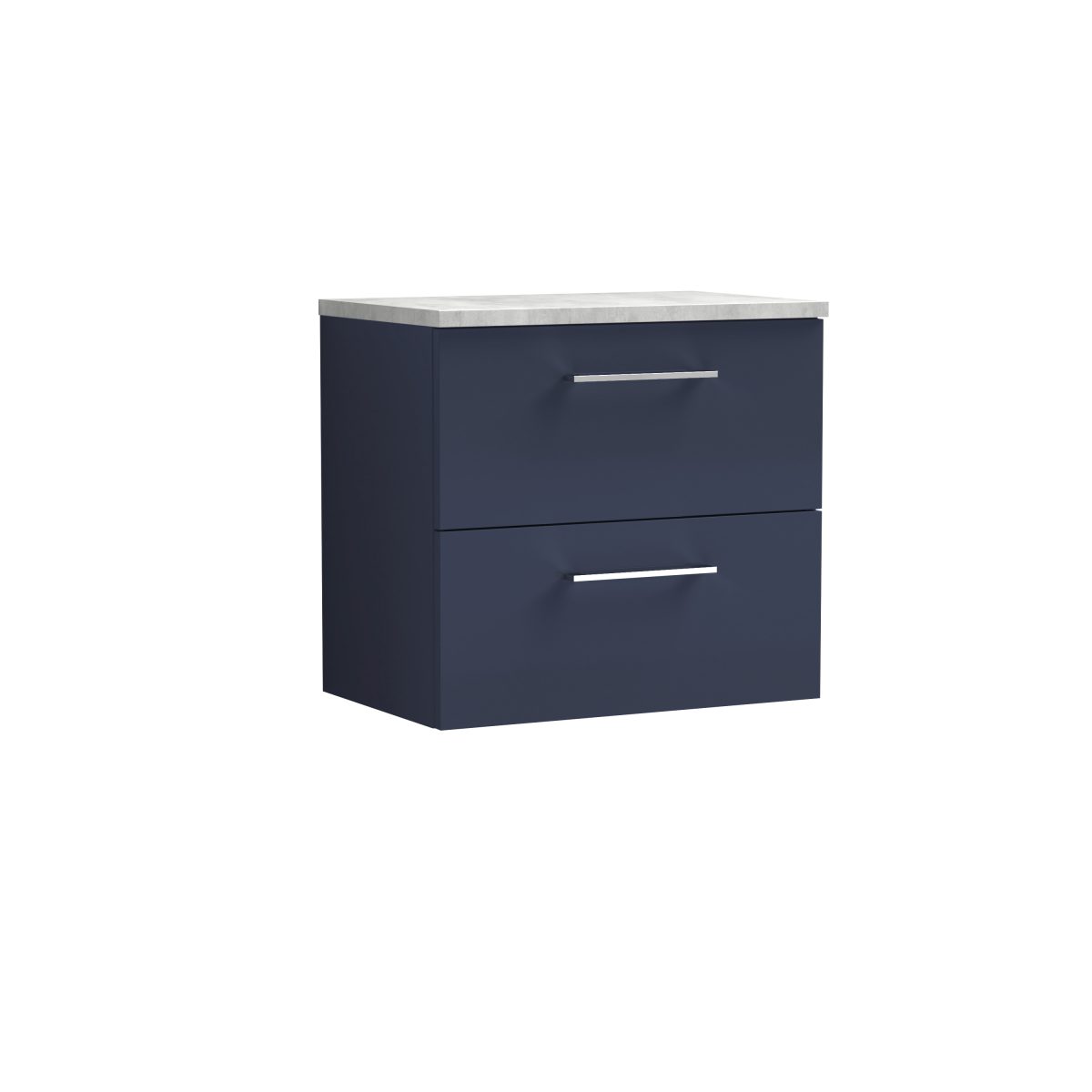 600mm Wall Hung 2-Drawer Vanity & Laminate Worktop - Image 1