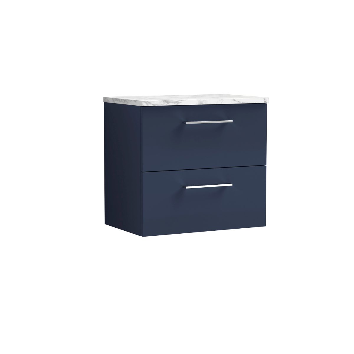600mm Wall Hung 2-Drawer Vanity & Laminate Worktop - Image 1